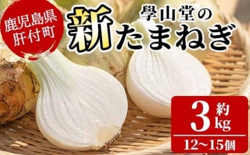  ＜先行予約＞學山堂の新玉ねぎ(計3kg)