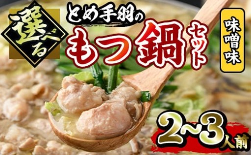 博多もつ鍋セット 味噌味(2～3人前)