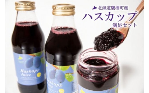 ハスカップ 満足セット ハスカップ ジュース 500ml×2本 ハスカップ ジャム 150g×3瓶