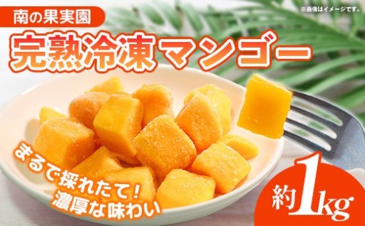 【贅沢カット】完熟冷凍マンゴー 約1kg