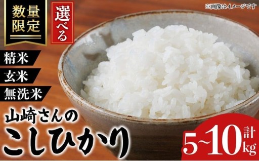 山崎さんのこしひかり(精米/玄米/無洗米・5～10kg) 