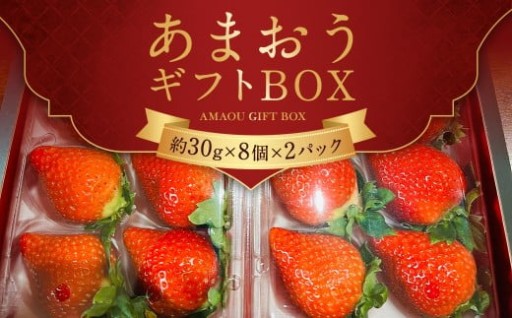 あまおう ギフト BOX 約30g×8個×2パック 計約480g
