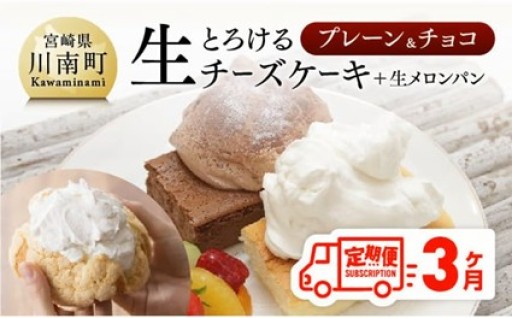 とろける生チーズケーキ+メロンパン