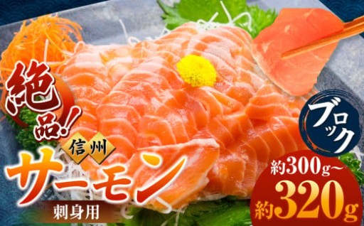 超希少 国産 信州 サーモン 刺身用 ブロック 約300～320g 