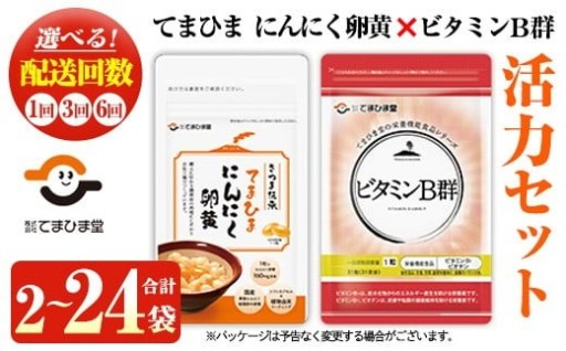 活力セット(てまひまにんにく卵黄・ビタミンB群/各1袋～)