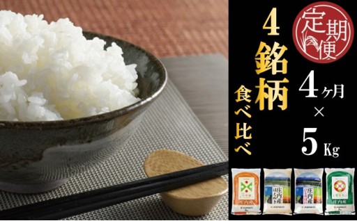 ✨庄内米4銘柄✨を順番に毎月5kgを🍚4ヶ月連続🍚でお届けします🚚