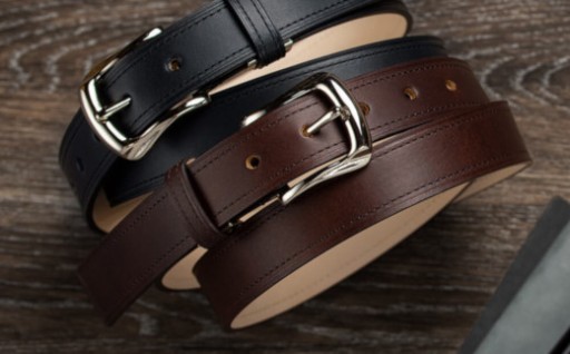 「ダークブラウン」と「藍鉄」の2色🧥国内産オリジナルレザーを使用したメンズベルト