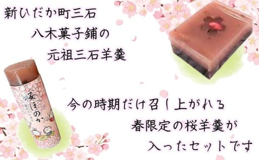 春限定❀桜羊羹入り 元祖三石羊羹セット