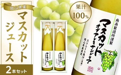 岡山県産 マスカットジュース 2本 セット (500ml×2本)