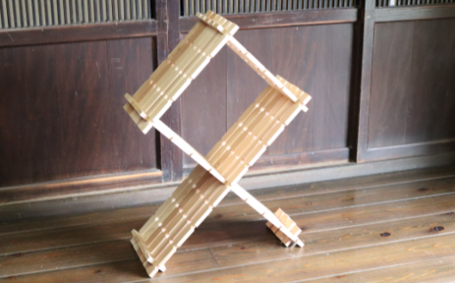 < 古殿町産杉間伐材 > 組手什 マガジンタワー	