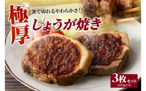 🥣簡単調理！極厚しょうが焼き　３枚セット🥣