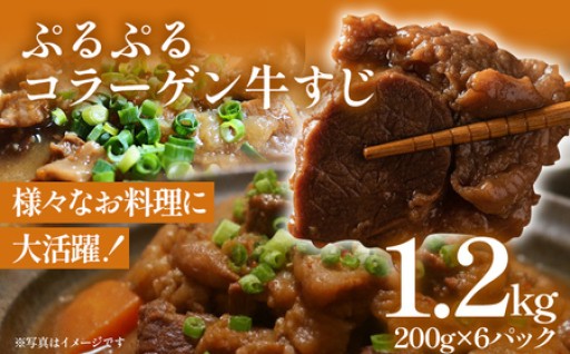 【ぷるぷるやわらか…🤎】 コラーゲン 牛すじ 200g×6パック🐂