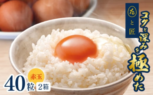 たまご 【たまごと匠】 赤玉40粒（2箱）