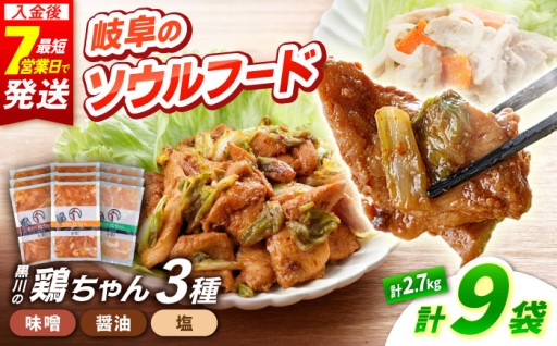 岐阜のソウルフード 鶏ちゃん 3種セット 9袋