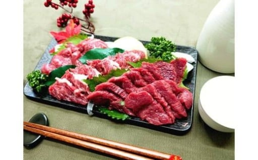 馬刺し 2種セット 400g（中トロ 霜降り 各200g）タレ 生姜 各4袋付