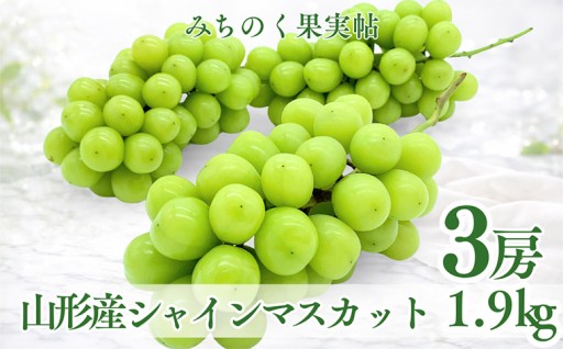 みちのく果実帖 シャインマスカット3房 