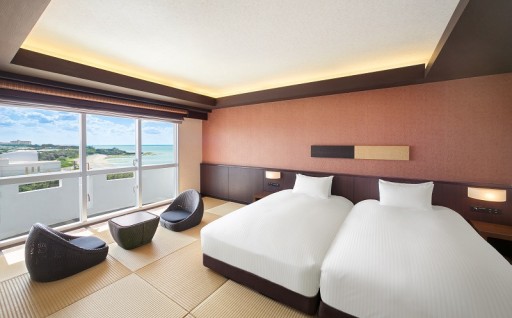 【グランドメルキュール沖縄残波岬リゾート】除外日無し・琉球和室・オーシャンビュー・夕朝食付きペア宿泊券