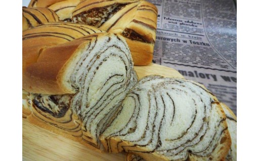 岩手県産小麦「銀河のちから」使用　ロングライフパン内麦デニッシュ食パン　チョコ（６個）