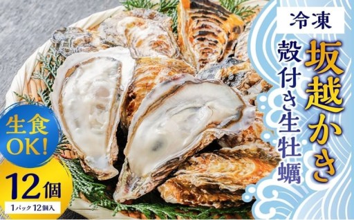 生食OK 坂越かき 殻付き生牡蠣 12個入り 【冷凍】 