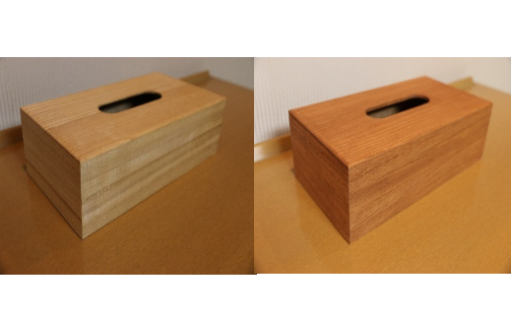 熟練桐たんす職人 手作り 桐ティッシュカバー　