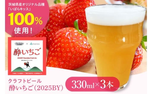 【数量限定】【ぬりや】クラフトビール　酔いちご（2025BY）330ml3本セット