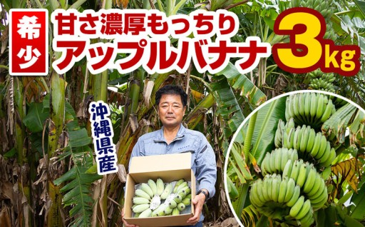 【希少】甘さ濃厚もっちりアップルバナナ3kg