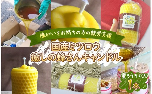 国産ミツロウ 自然 の恵みと手仕事から生まれた癒しの蜂さんキャンドル 