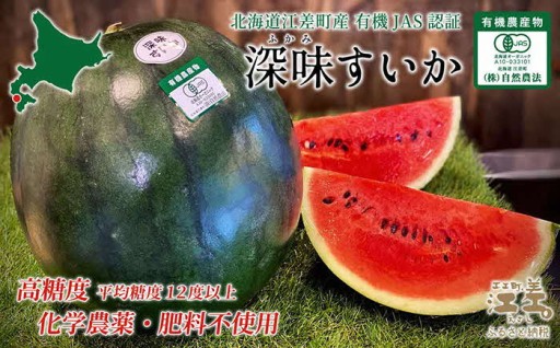 北海道産 黒皮 深味すいか 中玉 5.5kg以上
