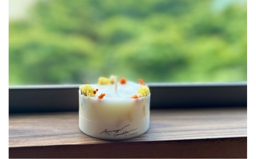 ロスフラワーで作る、ソイリースボタニカルキャンドル