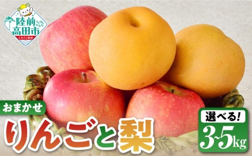 【先行予約】旬のりんごと梨（和梨or洋梨）ミックスセット3~5kg