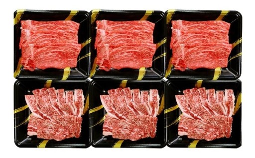 博多和牛 すき焼き用もも&焼肉用肩ロース 2種セット（計約900g）