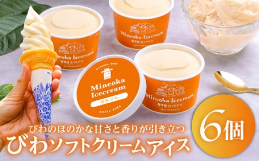 びわソフトクリームアイス6個セット