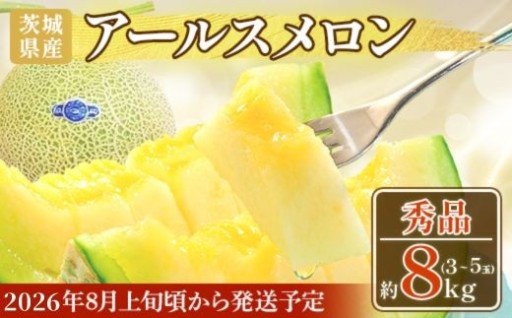 015 アールスメロン 秀品 約8kg 3～5玉