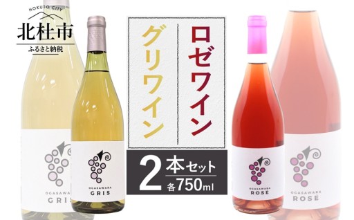 ロゼワイン・グリワイン2本セット　750ml 2本 辛口