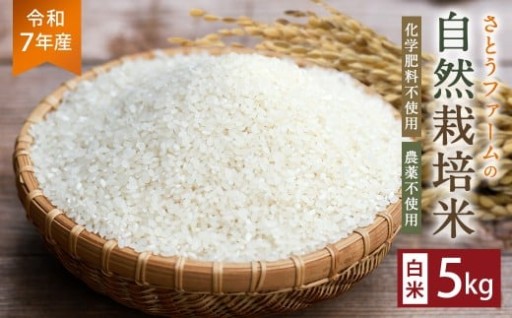 【令和7年産】さとうファームの自然栽培米（白米5kg）