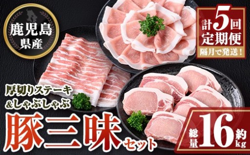 ＜定期便＞ 鹿児島県産豚三昧セット(約16kg)