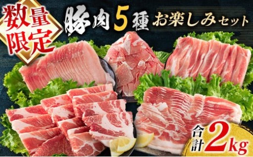 大満足!! 豚肉5種お楽しみセット(合計2kg)
