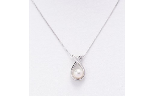 アコヤ真珠 シルバー ペンダント (6.5mm珠・喜平チェーン45cm) 