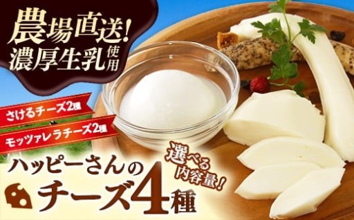 ハッピーさんのチーズ4種セット【選べる内容量】