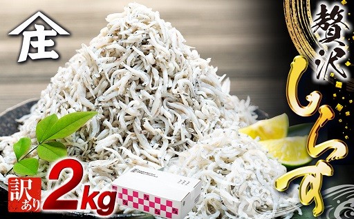 【期間限定】【特別寄附額】訳あり しらす干し 2kg (1kg×2箱)