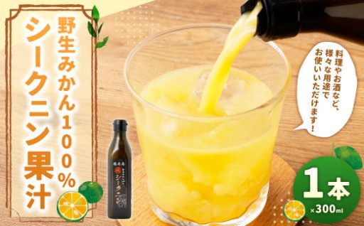 徳之島 天城町 野生みかん100％ シークニン果汁 1本 300ml