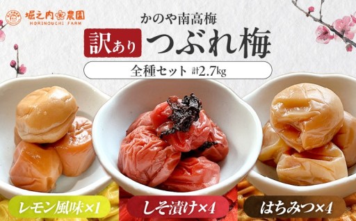 3種類の訳あり梅干し食べ比べセット🌸