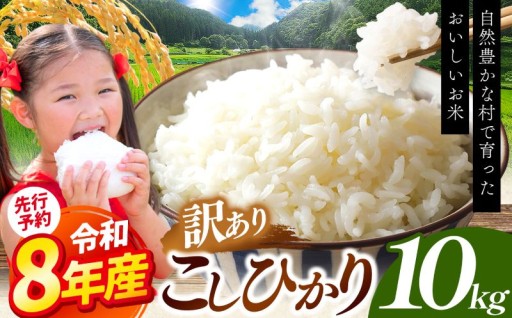 【先行予約】 訳あり 令和8年産 こしひかり 白米 10kg 天龍村 農家さん応援米！