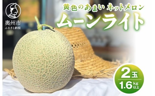 【令和8年産先行受付】黄色の甘い ネットメロン ムーンライト 2玉 [T0025]