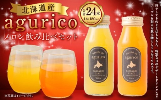 agurico メロン飲み比べセット180ml×24本 計4.32L