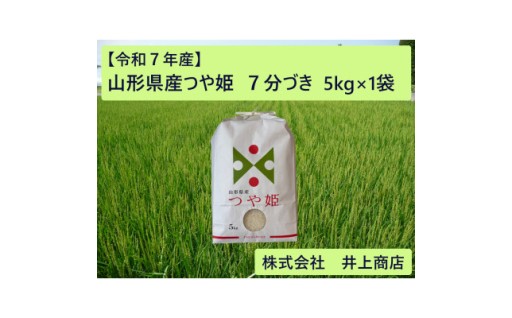 令和7年産山形県産つや姫　7分づき5kg×1袋【1728607】