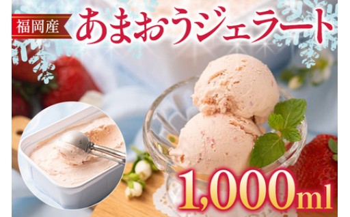 【暖かさが増すこれからの季節に🍀】福岡産 あまおうジェラート 1000ml 🍨