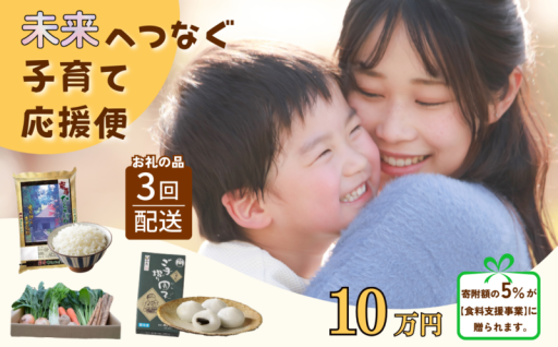 寄附額の一部をフードパントリー事業へ贈呈【未来へつなぐ子育て応援便】