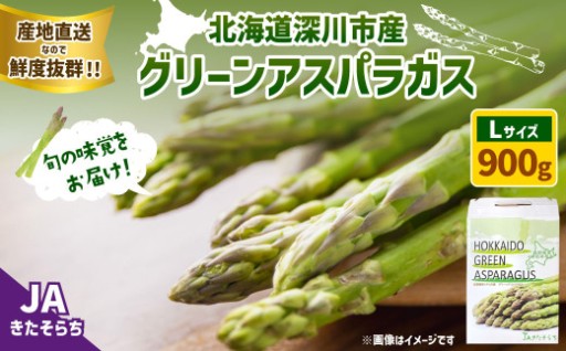 グリーンアスパラガス （Lサイズ） 900g 〈令和8年産〉【2026年5月上旬～6月下旬発送予定】