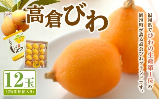 高倉びわ 化粧箱 （ 12玉入り ） 1箱